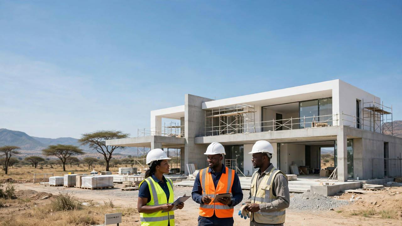 Chantier villa moderne YEDMAW